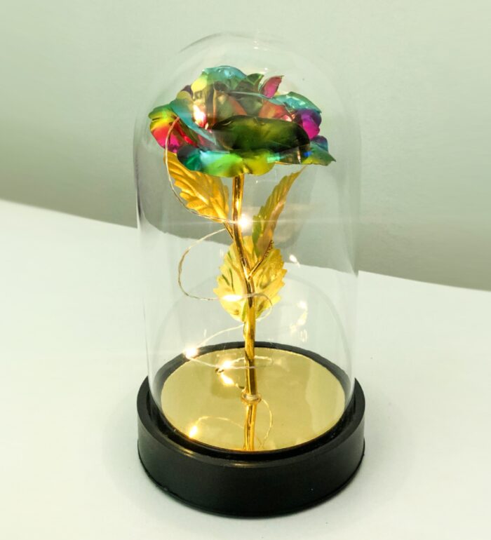 cam fanus kirmizi gold gul siyah plastik tabanli lamba anneler gunu hediyeleri hediye ci 5680 63 B