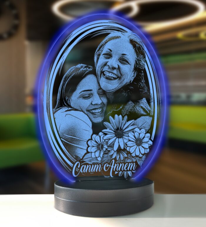 kisiye ozel resimli oval anneler gunu 3d modelli gece lambasi anneler gunu hediyeleri hediye ci 6171 66 B