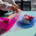 Pembe Neon Streç Film Kesme Aparatı
