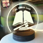 Avukatlar ve Hukukçular için Kişiye Özel Kitap Modelli Hediye Led Lamba