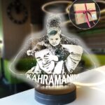 Babalara Özel Kahramanım Modelli Resimli 3D Led Gece Lambası