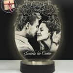 Çiçek Bahçesi Sevgiliye Özel 3d Modelli Gece Lambası