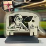 Çocuklara Özel Fotoğraflı Fil 3D Modelli Gece Lambası Hediyesi