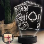 Erkek Arkadaşa Hediye Oyun Kartı ve Zarlı Led Lamba