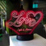 Sevgiliye Özel Love Led Gece Lamba Hediyesi