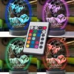 Kişiye Özel Oval Fotoğraflı 3D Model Led Gece Lamba