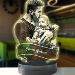 Babalar Günü Kişiye Özel Profil Kesim 3D Modelli Gece Lambası