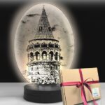 Kişiye Özel İsim Yazılı Galata Kulesi Hediye Led Lamba