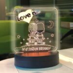 Sevgiliye Özel Şıp Sevdi Tasarımlı Led Lamba