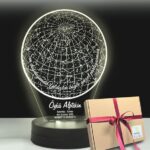 Kişiye Özel Yıldız Haritası Led Lamba Doğum günü Hediyesi