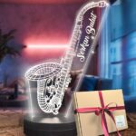 Müzisyene Özel Saksafon Figürlü Led Lamba Hediyesi