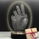 Ofis Hediyesi Minimal Mimari Tasarım El Figürlü Led Lamba