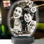 Öğretmene Özel 3D Oval Led Gece Lambası