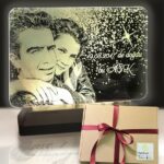 Sevgiliye Hediye Kişiye Özel Resimli Yatay Dikdörtgen 3D Led Gece Lambası