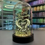 Sevgiliye Özel Cam Fanus Seni seviyorum 3d Gece Lambası