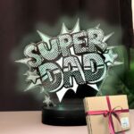 Super Dad Yazılı Babalara Özel Hediye Led Lamba