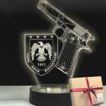 Türk Hava Kuvvetleri Logolu Silahlı Led Lamba