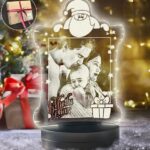 Yılbaşı Hediyesi Noel Babalı Çerçeve Kişiye Özel Resimli 3d Led Gece