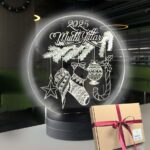 Yılbaşı Mutlu Yıllar 2025 3d Led Gece Lambası