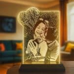 Sevgiliye Hediye Kişiye Özel Love You Kalpli Dikdörtgen 3D Led Gece Lambası