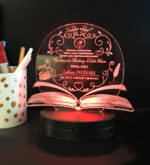 Türk Dili ve Edebiyatı Öğretmenine Özel 3D Gece Lambası Hediyelik - Görsel 2
