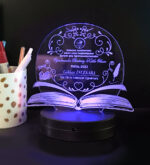 Türk Dili ve Edebiyatı Öğretmenine Özel 3D Gece Lambası Hediyelik - Görsel 4