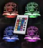 İngilizce Öğretmenine Özel 3D Gece Lambası Hediyelik - Görsel 5