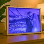 Ahşap Çerçeveli Kişiye Özel Resimli Işıklı Tablo Büyük Boy