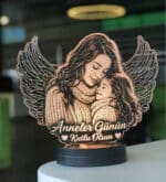 Anneler Gününe Özel Kişiye Özel 3D Melek Modelli Gece Lambası