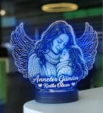 Anneler Gününe Özel Kişiye Özel 3D Melek Modelli Gece Lambası - Görsel 5